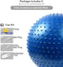 Large Sensory Massage Ball for Kids, 33.5" Bouncy Exercise Ball with Tactile Spikes, Outdoor Pool Yoga Ball