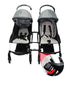 Twin Stroller Connector Side by Side, Universal Stable Baby Stroller Pushchair Connectors Detachable Adjustable Two