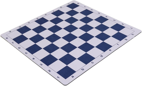 Standard Vinyl Roll Up Chess Boards - Professional Club & Tournament Chess Boards (2.25" Square, Blue Rubber)