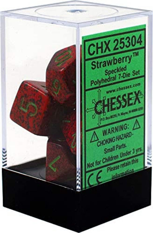 Chessex CHX25304 Speckled Dice - 7Pc Strawberry Set
