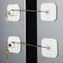2 Pack Refrigerator Locks with Keys, White Fridge Lock for a Refrigerator