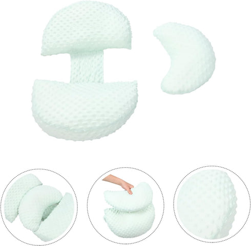 PRETYZOOM Multi-Functional Cooling Pregnancy Pillow for Side Sleeping Maternity Back Support Cushion Soft