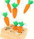 Ancaixin Montessori Toys for Babies 6-12 Months, Educational Carrot Harvest Toy, Wooden Shape Sorting Puzzle Gifts