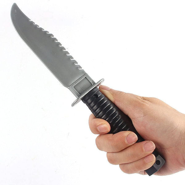 3pcs Fake Knife Realistic Toy Weapon, Plastic Prop Dagger for Halloween, Fools Day Party, Cosplay Joke Gadget