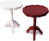 Miniature Dollhouse End Table, 1:12 Scale Wooden Round Side Tea Table for Living Room Decoration