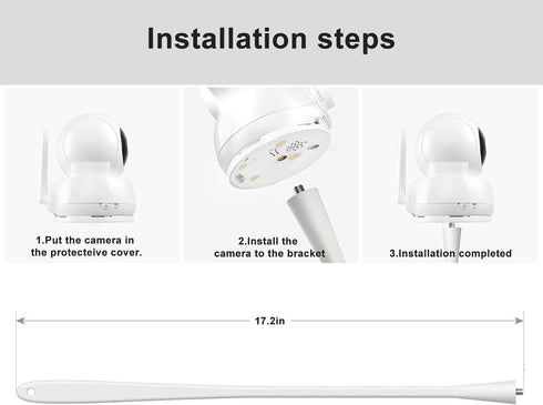 SUTINE 1/4 17" Baby Monitor Mount for Nanit Pro Smart Baby Monitor & Flex Stand, Also for Cameras with Screw Mount