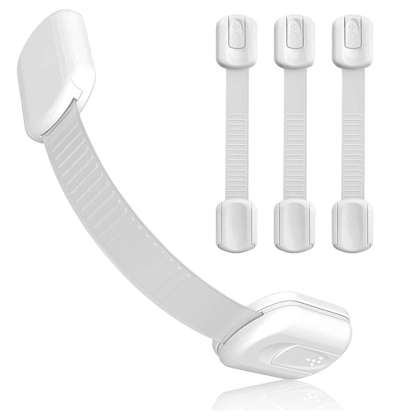 Matenf Child Proof Cabinet Locks, 4 Packs Baby Safety Latches for Drawers and Refrigerators, Easy to Use