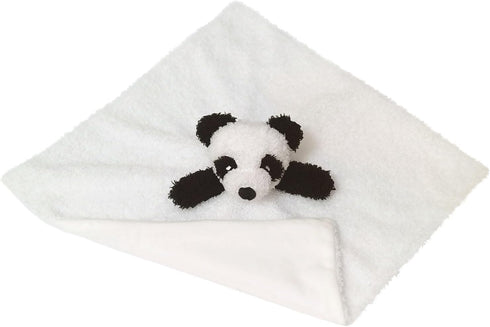 Baby White Panda Soft Stuffed Animal Security Blanket, Plush Panda Lovey, Cuddly Snuggle Blankie for Boys & Girls, 14"