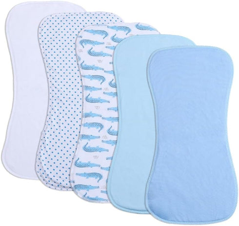 Gelisite Baby Burp Cloths, Soft Absorbent Towel, Unisex, Easy to Use, 5 Pack