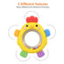 SLUQQHDU 0-6 6-12 Baby Teether Rattle Toy,Babies Teething Rings Toys for Months,Chicken Shape Textured Silicone Chew
