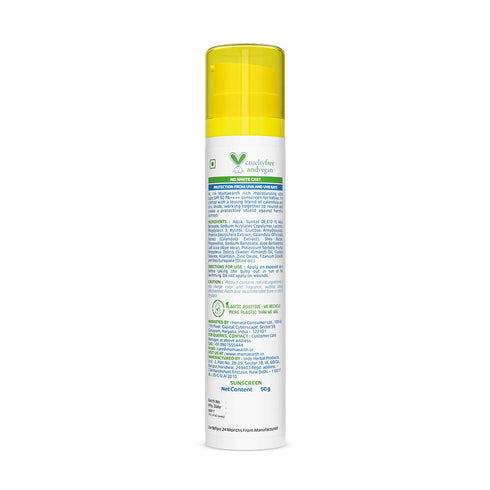 50 0-10 1.69 Oz/50 ml Mamaearth Moisturizing Ultra Light SPF Baby Sunscreen Lotion with PA++++ | Broad Spectrum