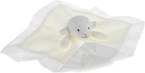 Apricot Lamb Stuffed Animals, Soft Security Blanket, White Lamb Infant Nursery Character Blanket, 14 Inches