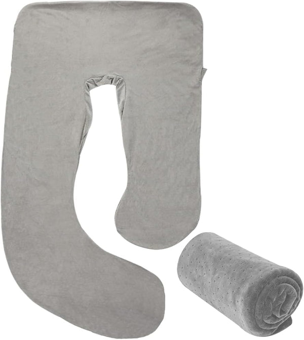 Upgraded U-Shaped Pregnancy Pillows Cover, Large U Shaped Body Pillowcase Removable, Replacement