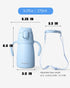 1-3 9oz 1-Pack Bakpoco Stainless Steel Straw Sippy Cup for Toddlers Years Old, Insulated Toddler Water Bottle Baby