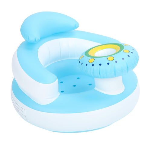 Generic Baby Inflatable Seat Comfortable Folding Toddler Bath Chair PVC Baby Seat for