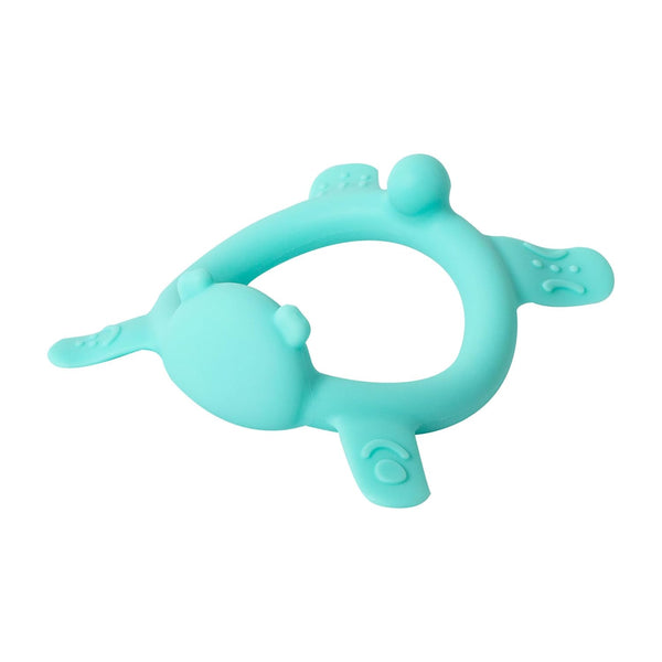 Pigeon Silicone Animal-Shaped Baby Teether, Green Bear, 3M+, 1 Count Multi-Textured Teething
