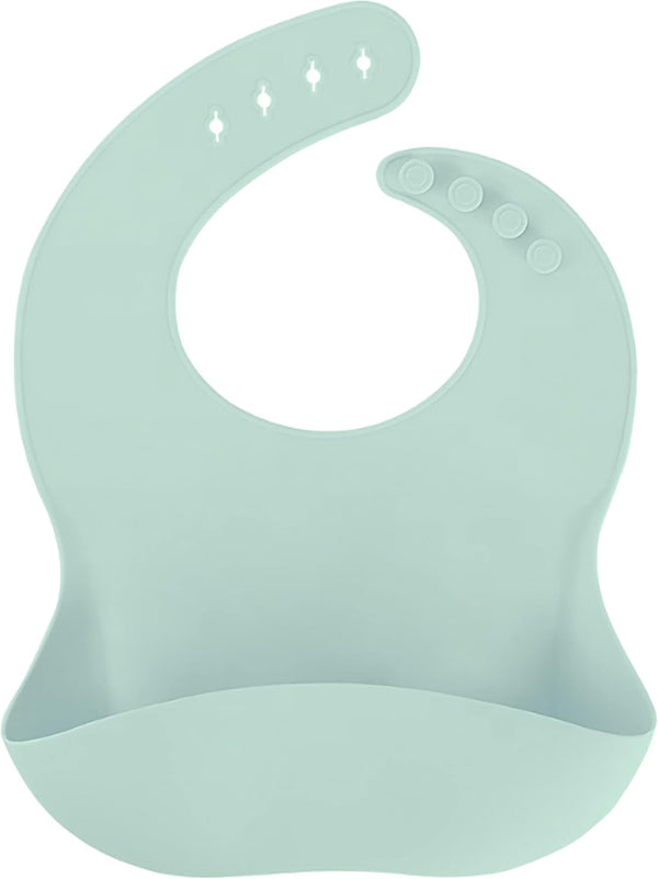 Aiden's Corner Baby Boys Girls Silicone Waterproof Catcher Bibs, BPA Free Unisex Soft Adjustable Fit for Infants
