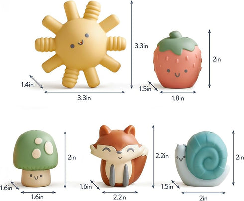 Set 5-Piece Set 4 1 6 Itzy Ritzy Finger Puppet Bath Toy Includes Soft Finger Puppets & Water-Squirting Bath Toy Fun