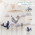 Montessori Baby Mobile for Crib - Ocean Animals Decor with Felt Ball Sea Blue Whale & White Clouds, Baby Shower Gift
