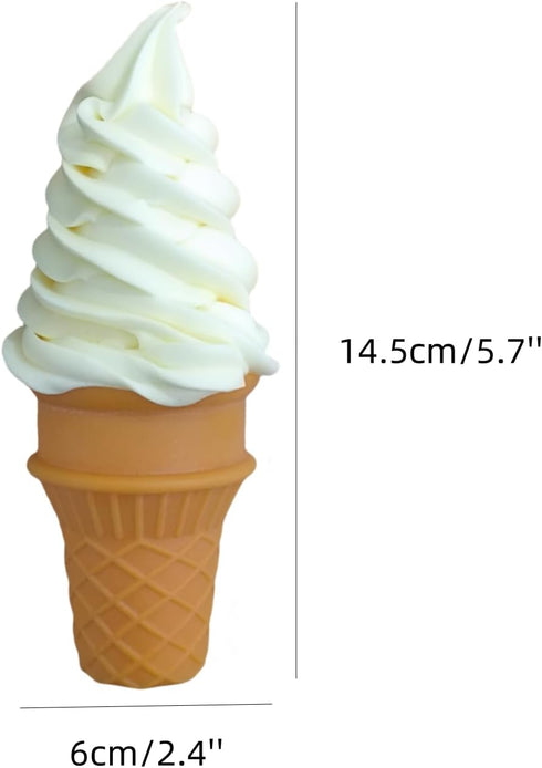 2 Pcs Simulated Ice Cream Artificial Lifelike Ice Cream Fake Ice Cream Food Model for Home Kitchen Cabinet Desk Shops