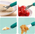 Baby Forks and Spoons Set, Toddler Training Utensils, Silicone and Stainless Steel Kids Utensil (Green Dinosaur - Long)
