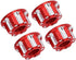 VGEBY 4pcs RC Hex Nuts, M4 Carving Hexagonal Nuts Aluminum Alloy for D3 D4 1/10 RC Car (Red)