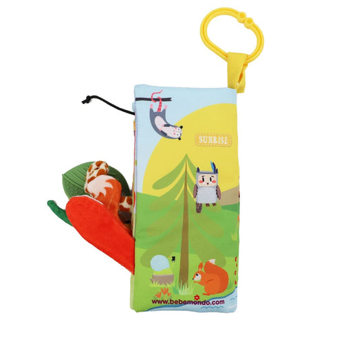 Baby Books 0-6 Months Touch Feel Crinkle Books, Sensory Teething Book for Newborns, Baby Gifts (Jungle Tails)