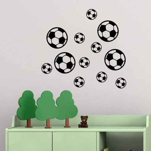 43 Pcs Soccer Stickers - Kids Soccer Ball Stickers Decals for Kids Room, Football Wall Decal Sticker Vinyl Art