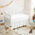 Love2Sleep 100% 800 Count, (24" 38"+10") Inch Dust Ruffle Crib Skirt, Egyptian Cotton Thread Mini Crib Size x Drop