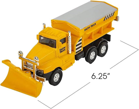 Set 2, Pullback ArtCreativity Pull Back Snow Plow Toys, of Diecast Metal Kids Toys, Cool Car Toys for Boys and Girls