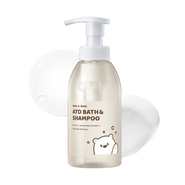 TAGA ATO Baby Bath & Shampoo 300 ml Mild Tear-Free Cleanser for