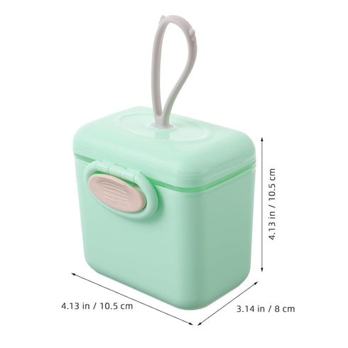 BAZEITFLOW Portable Formula Dispenser with Rope and Spoon Large Capacity Compartmentalized Milk Powder Container
