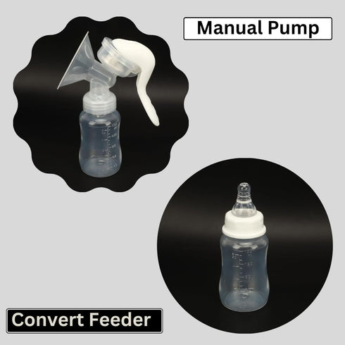 Generic (150ml) Manual Breast Pump with Adjustable Suction - BPA-Free Silicone Hand Pump for Breastfeeding Mothers