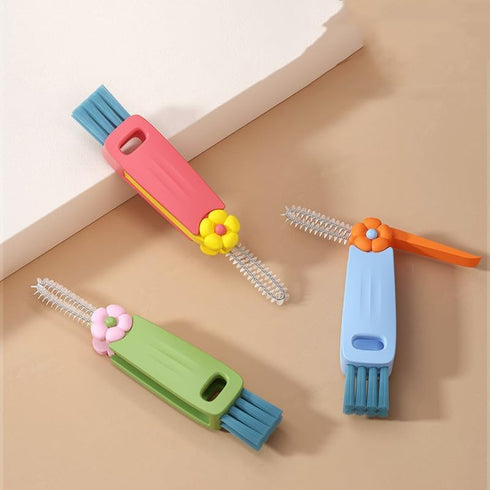 3 1 Set A3 in Multifunctional Cup Lid Cleaner - Crevice Cleaning Brush for Tight Spaces, Baby Bottles & More - Portable