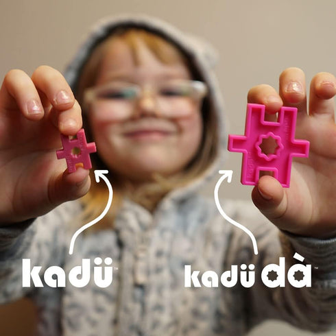 KADU DA Brights 28 Piece Set - STEM/STEAM Building + Construction Toy for Imaginative Play