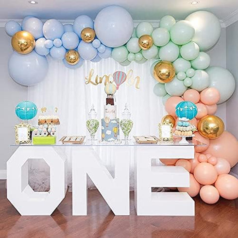 Pastel Mint Green Balloons Kit - 84pc: 5", 12", 18" Arch Garland for Happy Birthday, Baby Shower, Wedding Decorations