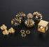 Fidget Cube Spinner - Linkage 4 Gears Figity Spin Finger Games, Metal Brass with Smooth Bearings, Small Premium Toy