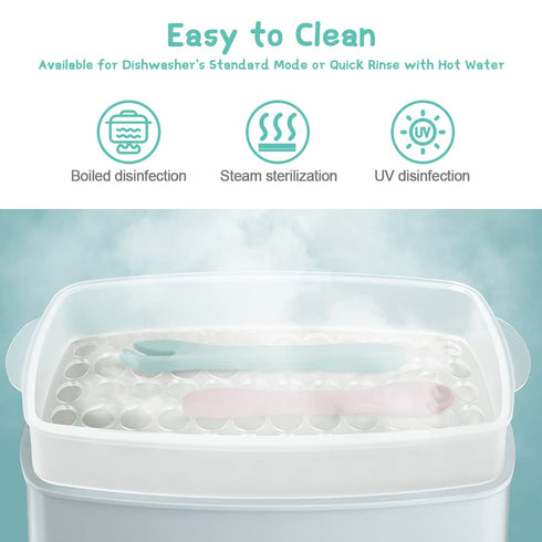 Vicloon Silicone Baby Spoon and Fork Set, 4PCS Baby Led Weaning Utensils, Dishwasher Safe