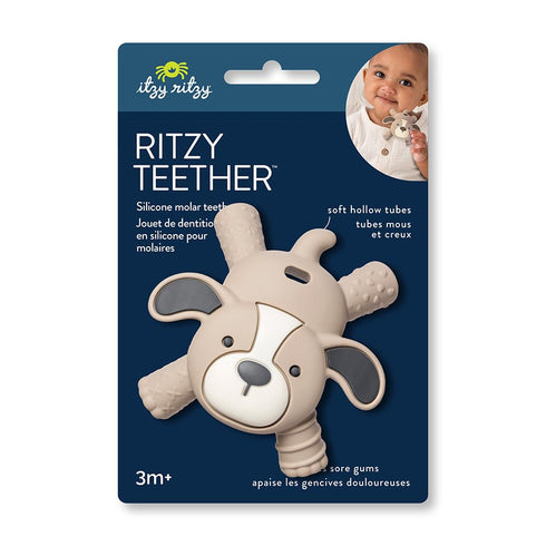 3 Itzy Ritzy - Ritzy Teether for Molars - Massages Sore Gums & Reaches Back Molars - Silicone Baby Teething Toy
