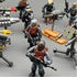8 PCS Building Block Action Mini-Figures with Military Weapons Accessories, Army City Policeman SWAT Model Toys