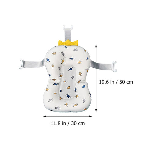 Bath Cushion for Newborns Bathtub Mat Supportive Floating Seat Soft Breathable Non-Slip Tub Holder Head Neck Back