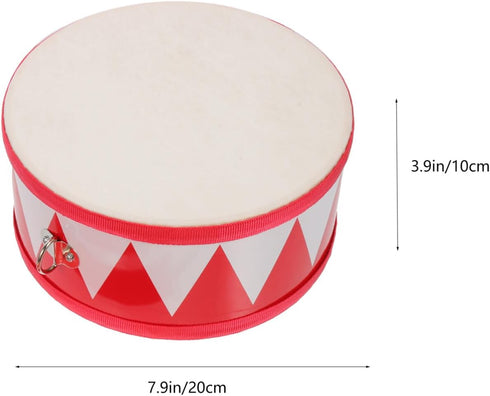 Kids 8 Inch Wooden Drum Set with 2 Drumsticks, Musical Instrument for Toddlers Boys Girls