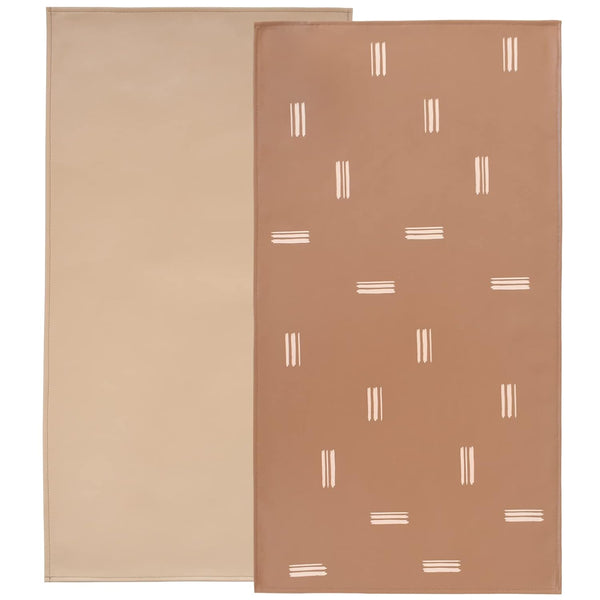 Owlowla Baby Diaper Changing Pad, Portable Changing Mat Travel Liner for Baby and Small Toddler (Beige & Brush Strokes)