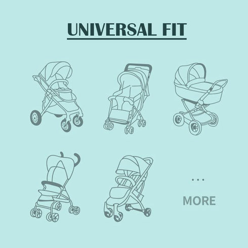 Universal Stroller Mosquito Net Cover, Zippered Full Cover Bug Net for Stroller, Bassinet, Cradle