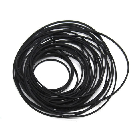 Set of 30-40pcs Pulley Belts Engine Drive Belts Black Rubber Transmission Belts for DIY Toy Module Car