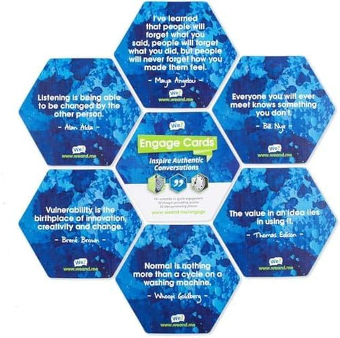 56 We! Engage Cards - Conversation Cards to Build Trust & Connection - Inspiring Pieces with Quotes, Photos