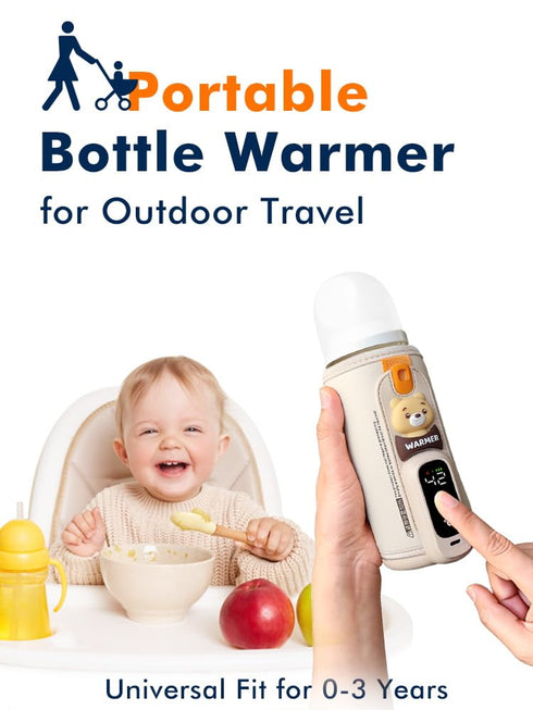 ENERGYMAMI Portable Bottle Warmer for Travel, Baby Bottle Warmer for Breastmilk & Formula, Milk Warmer on the Go