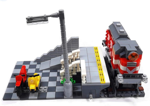 General Jim's Toy Train Building Blocks Sets Compatible with Lego City Trains or Tracks (Metro Train Platform)