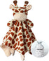 CREVENT Soft Plush Animal Face Security Blankets | Great Gifts for Birthday & Baby Shower (Brown Giraffe)