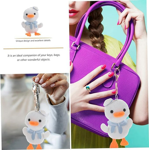 Plush Duck Keychain, Tiny Duckling Keychain, Stuffed Animal Keychain, Backpack Pendant, Car Accessories, Plush Keyring